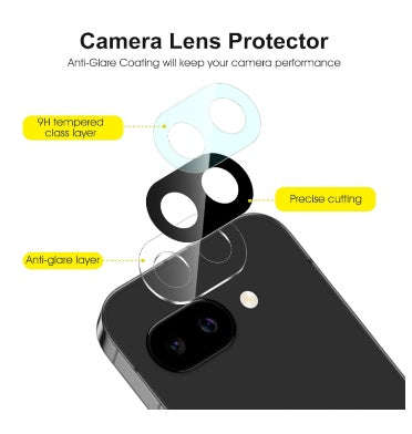 GOOGLE PIXEL 9A PREMIUM TEMPERED GLASS SCREEN AND CAMERA LENS PROTECTOR 5PK | SPARIN