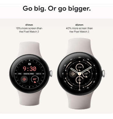 GOOGLE PIXEL WATCH 3 45MM SILVER/PORCELAIN