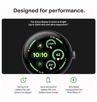 GOOGLE PIXEL WATCH 3 45MM SILVER/PORCELAIN