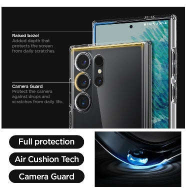 SAMSUNG GALAXY S24 ULTRA PREMIUM ULTRA HYBRID CRYSTAL CASE CLEAR | SPIGEN