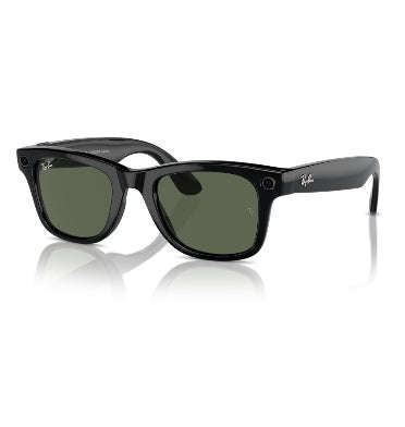 RAY-BAN META - WAYFARER SMART GLASSES STANDARD SHINY BLACK/GREEN