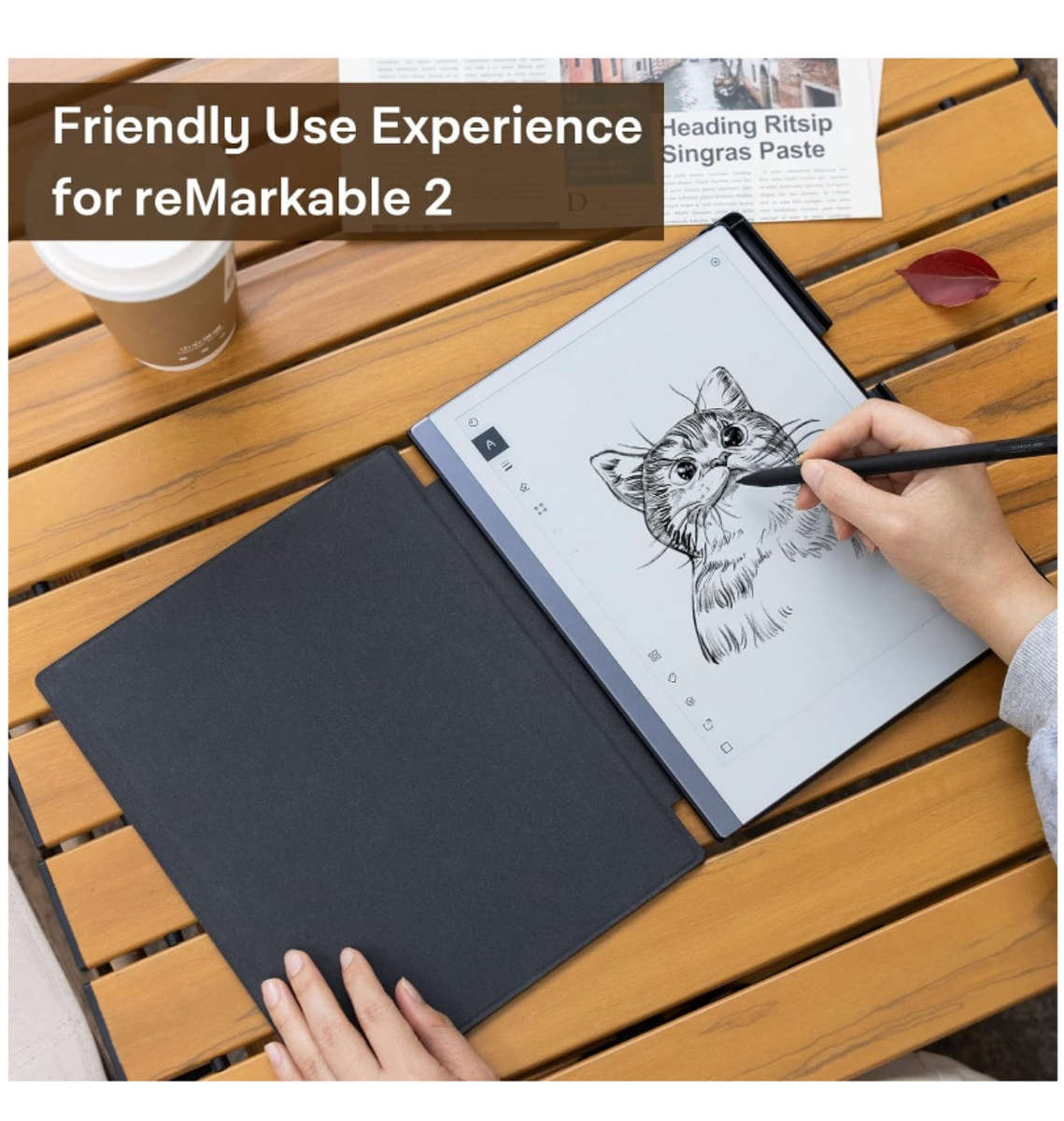 REMARKABLE 2 PREMIUM LIGHTWEIGHT PROTECTIVE BOOK FOLIO COVER BLACK | COBACK