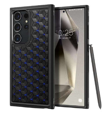 SAMSUNG GALAXY S24 ULTRA PREMIUM CRYO ARMOR CASE BLACK/BLUE | SPIGEN