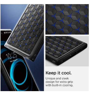 SAMSUNG GALAXY S24 ULTRA PREMIUM CRYO ARMOR CASE BLACK/BLUE | SPIGEN