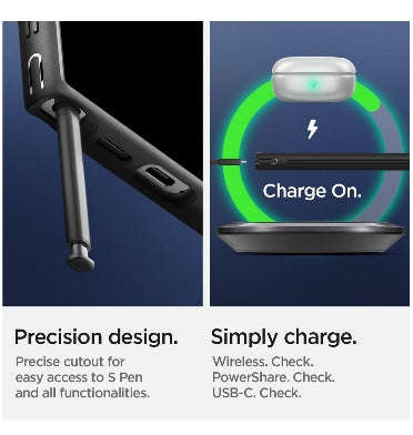 SAMSUNG GALAXY S24 ULTRA PREMIUM CRYO ARMOR CASE BLACK/BLUE | SPIGEN