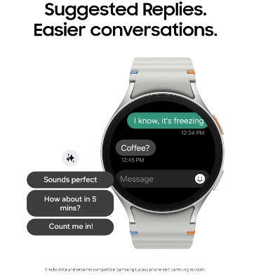 SAMSUNG GALAXY WATCH 7 44MM SMARTWATCH SILVER