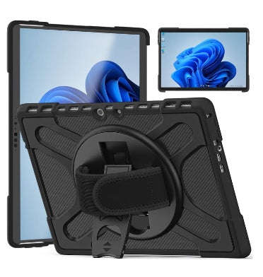 MICROSOFT SURFACE PRO 10 RUGGED HEAVY DUTY CASE WITH HAND STRAP BLACK