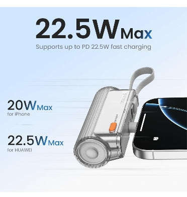 SHARGE FLOW MINI 2 5000MAH PORTABLE CHARGER SILVER