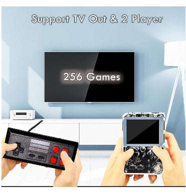 RETRO HANDHELD GAME CONSOLE TRANSPARENT WHITE