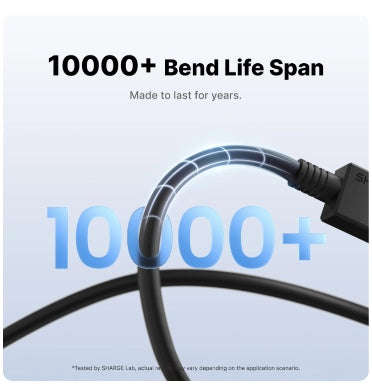 SHARGE USB-C 240W FAST CHARGING CABLE 1.5M BLACK