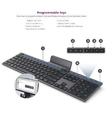 LENOVO 700 MODERN MULTI-DEVICE WIRELESS KEYBOARD LUNA GREY