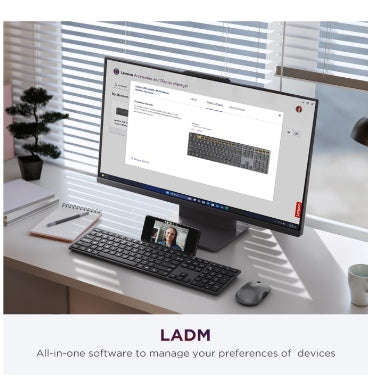 LENOVO 700 MODERN MULTI-DEVICE WIRELESS KEYBOARD LUNA GREY