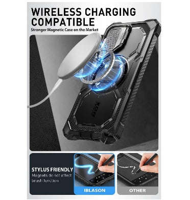 SAMSUNG GALAXY S24 ULTRA PREMIUM FULL BODY ARMORBOX MAGSAFE PROTECTIVE CASE BLACK | I-BLASON