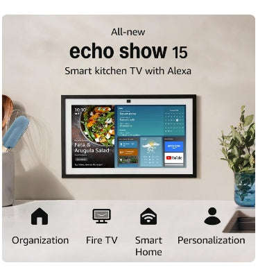 AMAZON ECHO SHOW 15 SMART DISPLAY BLACK (2024)