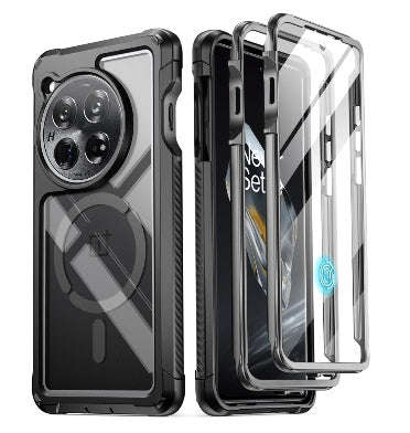 ONEPLUS 12 PREMIUM FULL BODY RUGGED POETIC REVOLUTION MAGSAFE CASE BLACK/CLEAR | POETIC