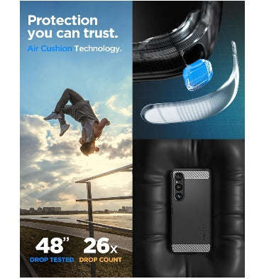 SONY XPERIA 1 VI PREMIUM RUGGED ARMOR CASE BLACK | SPIGEN