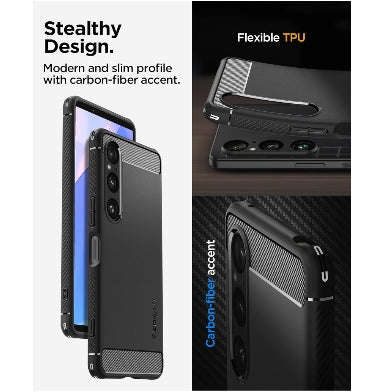 SONY XPERIA 1 VI PREMIUM RUGGED ARMOR CASE BLACK | SPIGEN