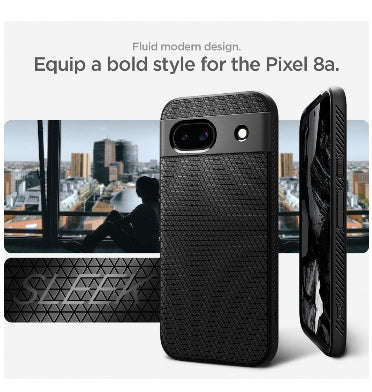 GOOGLE PIXEL 8A PREMIUM SLIM LIQUID AIR CASE BLACK | SPIGEN