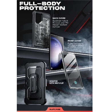 SAMSUNG GALAXY S23 ULTRA FULL BODY RUGGED PROTECTIVE CASE CAMO GRAY | SUPCASE