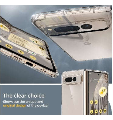 GOOGLE PIXEL FOLD PREMIUM SLIM ULTRA HYBRID CASE CLEAR | SPIGEN