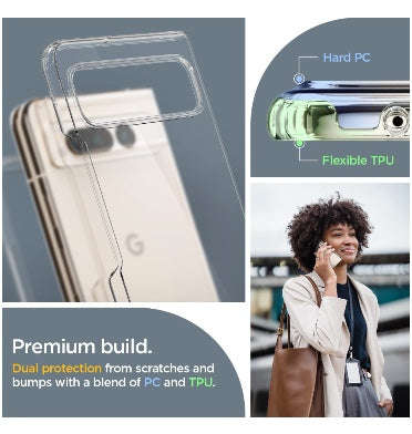 GOOGLE PIXEL FOLD PREMIUM SLIM ULTRA HYBRID CASE CLEAR | SPIGEN