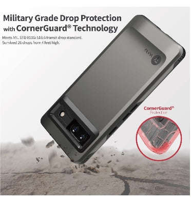 GOOGLE PIXEL 7A PREMIUM DUAL LAYER HYBRID TPU CASE GRAPHITE GRAY/BLACK | VENA