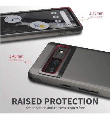 GOOGLE PIXEL 7A PREMIUM DUAL LAYER HYBRID TPU CASE GRAPHITE GRAY/BLACK | VENA