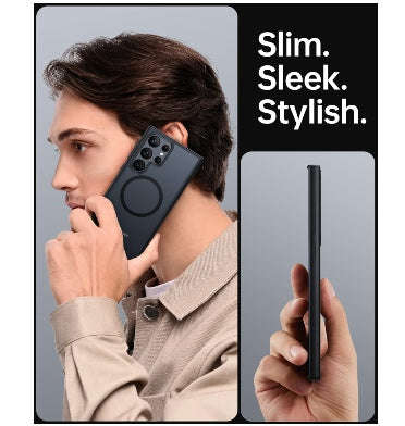 SAMSUNG GALAXY S23 ULTRA PREMIUM MAGSAFE MAGIC MAG SERIES CASE TRANSLUCENT BLACK | MEIFIGNO