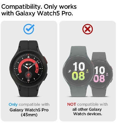 SAMSUNG GALAXY WATCH 5 PRO PREMIUM TEMPERED GLASS SCREEN PROTECTOR 45MM 2PK | SPIGEN