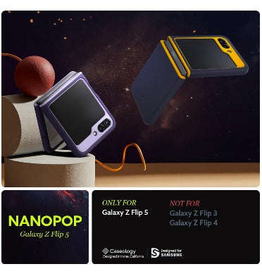 SAMSUNG GALAXY Z FLIP 5 PREMIUM NANO POP SILICONE CASE BLACK SESAME | CASEOLOGY