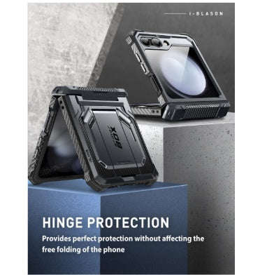 SAMSUNG GALAXY Z FLIP 5 PREMIUM FULL BODY ARMORBOX PROTECTIVE HOLSTER CASE BLACK | I-BLASON