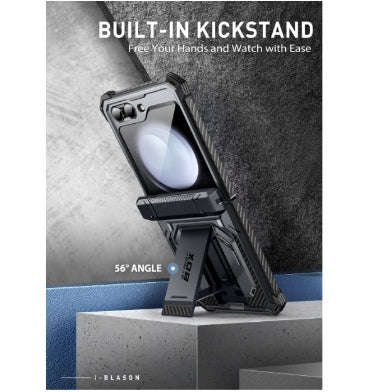 SAMSUNG GALAXY Z FLIP 5 PREMIUM FULL BODY ARMORBOX PROTECTIVE HOLSTER CASE BLACK | I-BLASON