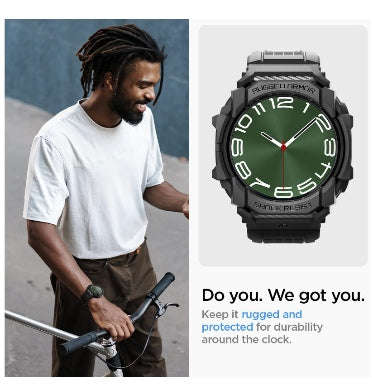 SAMSUNG GALAXY WATCH 7 ULTRA PREMIUM RUGGED ARMOR PRO CASE 47MM BLACK | SPIGEN