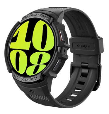 SAMSUNG GALAXY WATCH 6 PREMIUM RUGGED ARMOR PRO CASE 44MM BLACK | SPIGEN