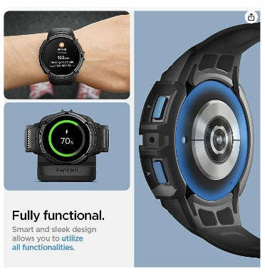 SAMSUNG GALAXY WATCH 6 PREMIUM RUGGED ARMOR PRO CASE 44MM BLACK | SPIGEN