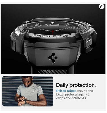 SAMSUNG GALAXY WATCH 6 CLASSIC PREMIUM RUGGED ARMOR PRO CASE 47MM BLACK | SPIGEN