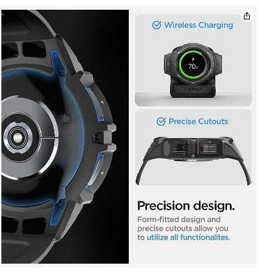 SAMSUNG GALAXY WATCH 6 CLASSIC PREMIUM RUGGED ARMOR PRO CASE 47MM BLACK | SPIGEN