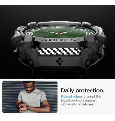 SAMSUNG GALAXY WATCH 7 ULTRA PREMIUM RUGGED ARMOR PRO CASE 47MM BLACK | SPIGEN