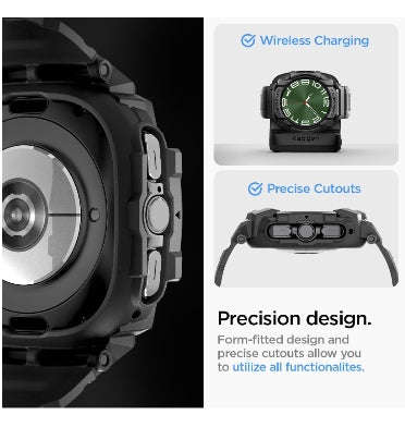 SAMSUNG GALAXY WATCH 7 ULTRA PREMIUM RUGGED ARMOR PRO CASE 47MM BLACK | SPIGEN