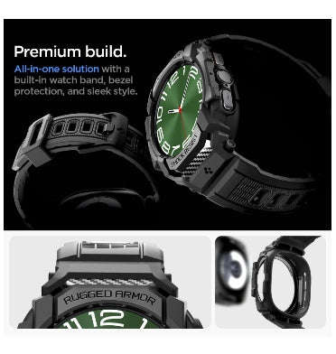 SAMSUNG GALAXY WATCH 7 ULTRA PREMIUM RUGGED ARMOR PRO CASE 47MM BLACK | SPIGEN