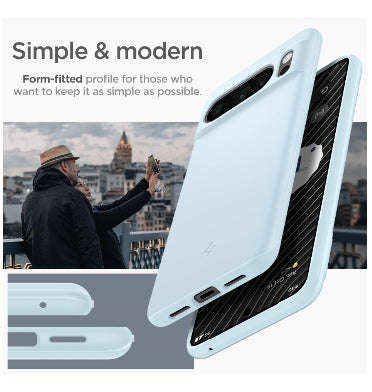 GOOGLE PIXEL 8 PRO PREMIUM SLIM THIN FIT CASE MUTE BLUE | SPIGEN