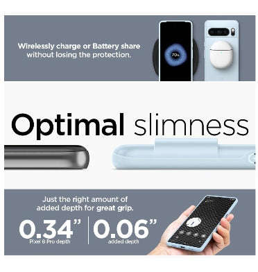 GOOGLE PIXEL 8 PRO PREMIUM SLIM THIN FIT CASE MUTE BLUE | SPIGEN