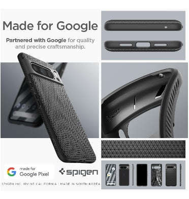 GOOGLE PIXEL 8 PRO PREMIUM SLIM LIQUID AIR CASE BLACK | SPIGEN