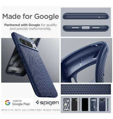 GOOGLE PIXEL 8 PRO PREMIUM SLIM LIQUID AIR CASE NAVY BLUE | SPIGEN