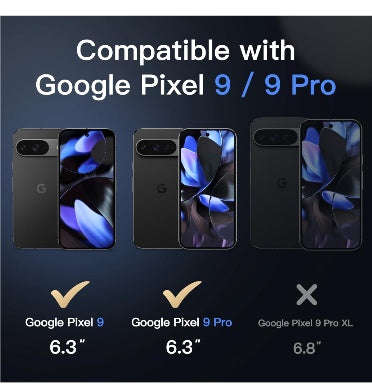 GOOGLE PIXEL 9 / 9 PRO PREMIUM SLIM MAGSAFE TRANSLUCENT BUMPER CASE MATTE BLACK | JETECH