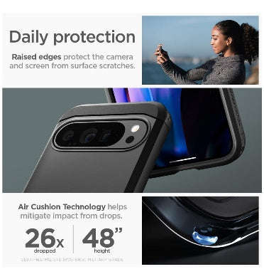 GOOGLE PIXEL 9 PRO XL PREMIUM TOUGH ARMOR CASE BLACK | SPIGEN