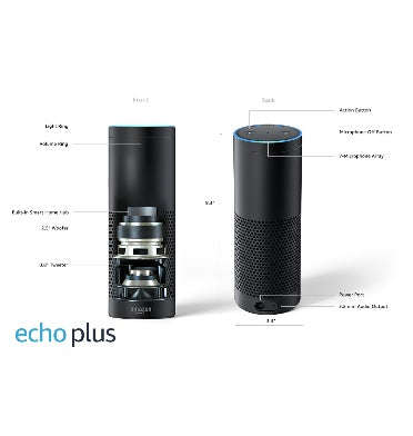 AMAZON ECHO PLUS 2017 WITH BUILT-IN SMART HUB BLACK