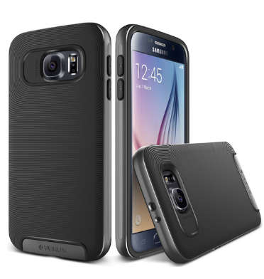 SAMSUNG GALAXY S6 PREMIUM AIR SPACE CUSHION CASE BLACK/SILVER | VERUS