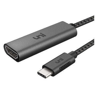 USB-C TO HDMI 4K ADAPTER NYLON BRAIDED CABLE BLACK | UNI