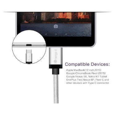 USB-C TO USB 2.0 TYPE A 2M BRAIDED GOLD | I-ORANGE